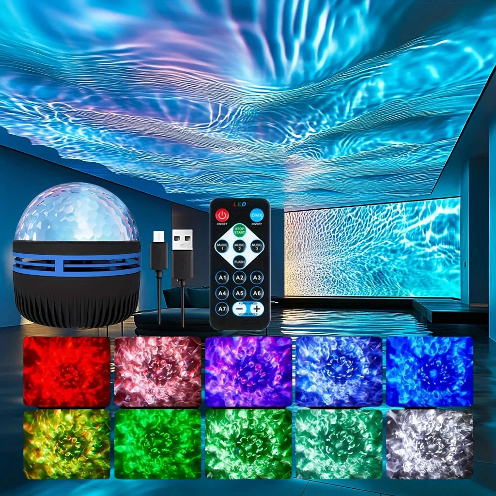LED Water Ripples Projector